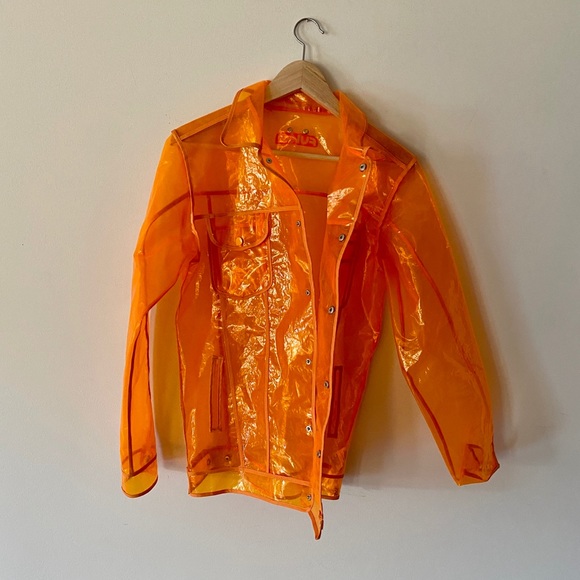 orange vinyl jacket